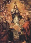 Juan de Valdes Leal Virgin of the Immaculate Conception with Sts.Andrew and Fohn the Baptist oil painting reproduction
